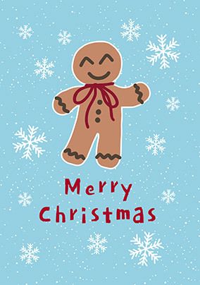 Merry Christmas Gingerbread Man Card