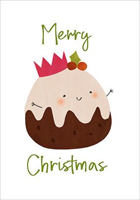 Merry Christmas Pudding Card