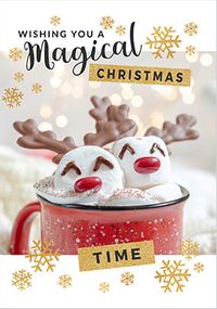Magical Christmas Reindeer Mug Card