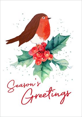 Season's Greetings Robin Card