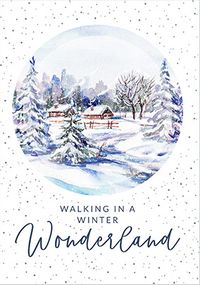 Walking in a Winter Wonderland Christmas Card