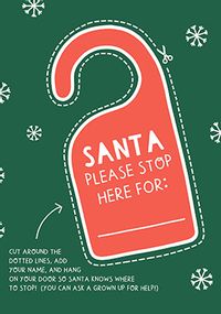Tap to view Santa Please Stop Here Christmas Card