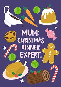 Mum Christmas Dinner Expert Card