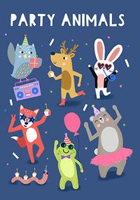 Tap to view Party Animals Birthday Card