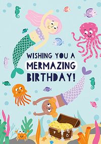 Mermazing Birthday Card
