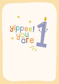 You are 1 Candle Birthday Card