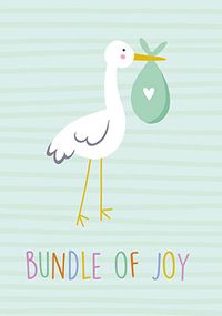 Tap to view Stork Bundle Of Joy New Baby Card