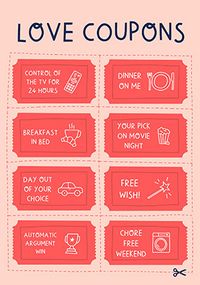 Tap to view Love Coupons Card