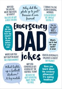 Tap to view Emergency Dad Jokes Card