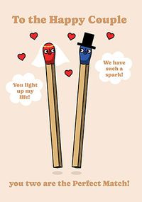 Tap to view Perfect Match Wedding Couple Card