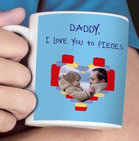 Daddy Love You to Pieces Photo Father's Day Mug
