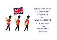 Coronation Soldiers Party Invitation Postcard