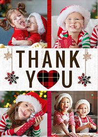 Tap to view Multi Photo Christmas Thank You Postcard
