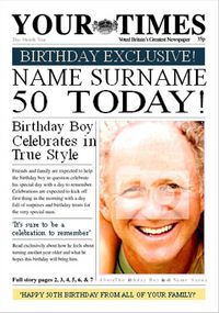 Tap to view Your Times - His 50th
