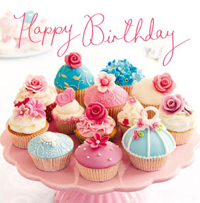 woodmansterne b happy birthday cupcake card funky pigeon