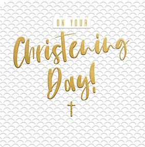 Christening Day Pattern  Card