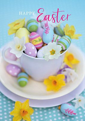 Easter Tea Cup Card