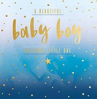 Stars Beautiful Baby Boy Card