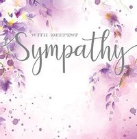 With Deepest Sympathy Flower Card