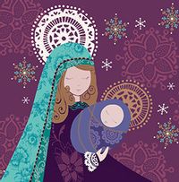 Mary & Jesus Contemporary Christmas Card