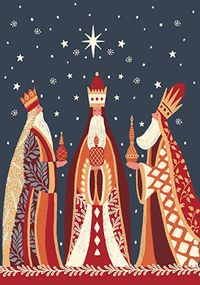 Tall Kings Contemporary Christmas Card