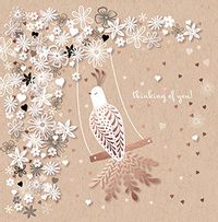 Tap to view Thinking of You Floral Bird Card