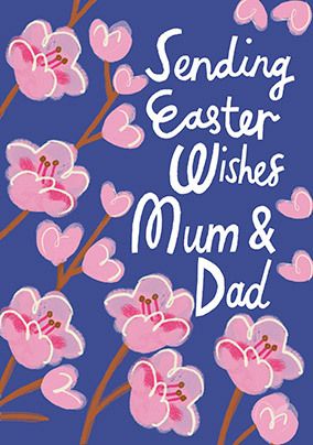 Easter Wishes Mum & Dad Card