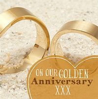 Tap to view Wedding Anniversary Card - Gold 50