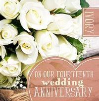 Tap to view Wedding Anniversary Card - Ivory 14