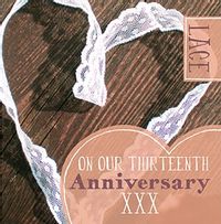 Wedding Anniversary Card - Lace 13