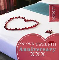 Tap to view Wedding Anniversary Card - Linen 12