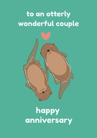 Otterly Wonderful Couple Anniversary Card