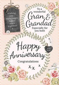 Gran & Grandad Anniversary Card