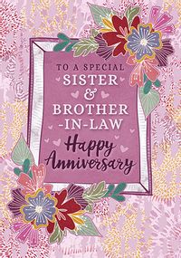 Special Sister and Brother-in-Law Anniversary Card