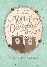 Tap to view Son and Daughter-in-Law Bear Anniversary Card
