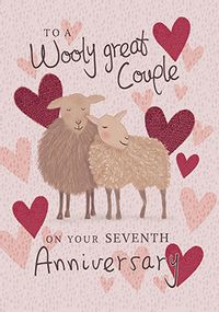 Tap to view 7 Years Woolly Anniversary Card