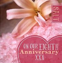 Tap to view 8th Anniversary Salt Wedding Anniversary Card