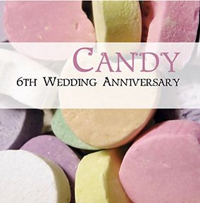 6th Wedding Anniversary Card - Candy