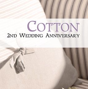 ZDISC - 2nd Wedding Anniversary Card - Cotton