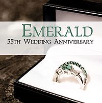 55th Wedding Anniversary Card - Emerald
