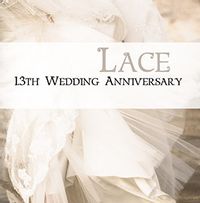 Wedding Anniversary Card - Lace