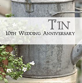 ZDISC - 10th Wedding Anniversary Card - Tin
