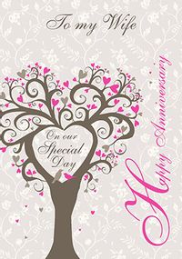 Wife Wedding Anniversary Card - Lovetree