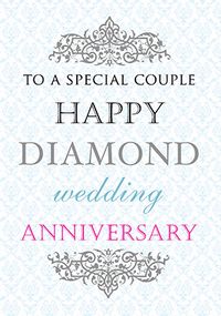Diamond Wedding Anniversary Card - Truly Madly Deeply