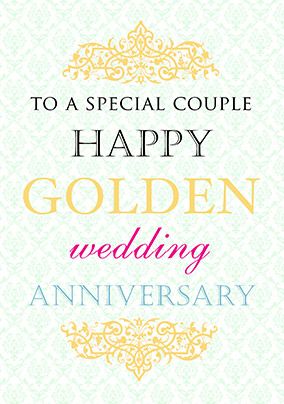Golden Wedding Anniversary Card - Truly Madly Deeply