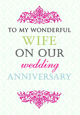  Anniversary  Cards for Wife  Funky Pigeon