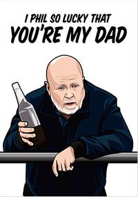 So Lucky You're My Dad Father's Day Card