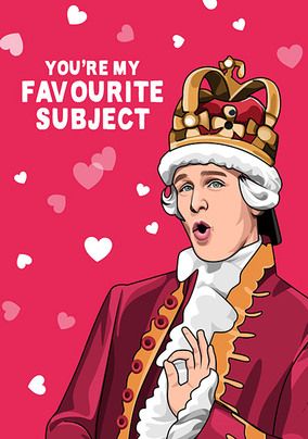 Favourite Subject Valentine Card