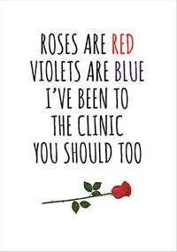 Tap to view I've Been to the Clinic Valentine's Card