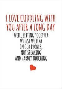 Tap to view Love Cuddling With You Valentine's Card